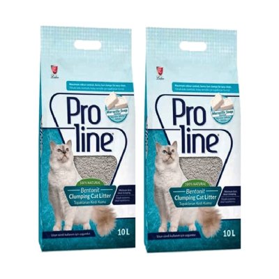 Pro Line Marsilya Sabunu Kokulu Topaklanan Kedi Kumu 10 Lt (2 Adet)